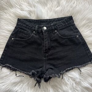 Black Denim Women Shorts